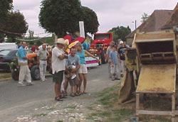 corn grinding demonstration